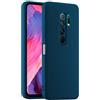 HULLIN Custodia per Telefono in Silicone Colorato, Adatta per Redmi 9 (6.53) - Blu zaffiro