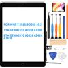 LADYSON Schermo da 10.2 Pollici per iPad 7/8 2019 2020 7th/8th Generation Screen Sostituzione A2197 A2198 A2200 A2270 A2428 A2429 A2430 Touch Digitizer Pannello di Vetro Kit (Nero +Pulsante Home)