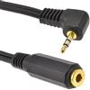 kenable Cavo adattatore audio da jack stereo ad angolo retto da 2,5 mm a presa jack da 3,5 mm, oro