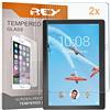 REY Pack 2x Pellicola salvaschermo per LENOVO TAB 4 10 PLUS 10.1, Pellicole salvaschermo vetro temperato, di qualità Premium Tablet