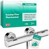 hansgrohe Ecostat Fine - Miscelatore termostatico per doccia esterno con EcoStop+, Rubinetto termostatico con blocco di sicurezza (SafetyStop) a 40° C, Termostato per doccia, 1 utenza, cromo, 13324000