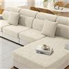 YSTELLAA Copricuscini Divano Elasticizzato, Copri Cuscino Divano Universale, Copricuscini per Divani, Copridivano Cuscini Separati, per Soggiorno(2 Posti, Beige)