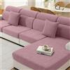 YSTELLAA Copricuscini Divano Elasticizzato, Copri Cuscino Divano Universale, Copricuscini per Divani, Copridivano Cuscini Separati, per Soggiorno(2 Posti, Rosa Grigio)