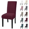 YSTELLAA Coprisedie con Schienale 4 Pezzi, Coprisedia Elasticizzati Lavabili, Copri Sedie, Copri Sedia, per Soggiorno, Cucina, Office, Arredamento Ristorante, Bordeaux