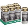 Bolsius Lumini funerali - Bianco - Set di 6 pezzi - Lunghezza durata 120 ore - Candela funebre & Memoriale - Con Motivo - Montagna - Non Profumata - Senza Olio di Palma - Nr. 5