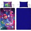 Character World Super Mario Movie 2 Copripiumino Singolo Ufficiale | Design Super | Biancheria da letto reversibile a 2 lati nera con federa coordinata | Multicolore