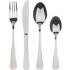 BERGNER MUNICH- Set di posate 16 pezzi in acciaio inox - Include 4 coltelli, 4 cucchiai, 4 forchette, 4 forchettoni, 4 cucchiai - Elegante finitura nera - Durata e stile per ogni occasione