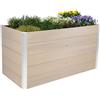 dobar® Aiuola rialzata XXL in WPC per il giardino come kit - aiuola rialzata in effetto legno ideale per peperoncino e verdure, 146 x 70 x 75 cm, grigio argento