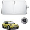 BIBIBO Compatibile con Mini Cooper F65 F66 2024 2025 2026 (versione a benzina), protezione solare auto per parabrezza anteriore pieghevole con protezione UV, parasole