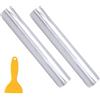 BangShou 2Rolls Pellicola Vinilica Adesiva in Fibra di Carbonio per l'Auto per Vernice Universale per Auto Fai-da-Te per Interni/Esterni 300x30CM (Trasparente)