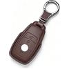 Kirain Copertura per Chiave Auto per Mercedes Benz Classe A/B/C/E/G/S GLA GLC GLE GLK GLS CLA CLE CLS AMG E200 W177 W205 W213 Fodera Protettiva in Pelle per Chiave Auto a 3 Tasti