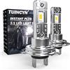 TUINCYN H7 LED Lampadine per Fari 55W 6500K, 1:1 Super Luminoso CSP Chip Bianco Freddo 12000LM Anabbagliante Faro Conversion Kit Plug and Play LED Fendinebbia Lampadina, Confezione da 2