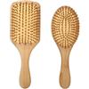 EnixwH 2 Pezzi Spazzola Bamboo Spazzola Capelli Ricci Naturale Pettine Ricci Composta da Rotondo e Quadrato Spazzole Ideale per Capelli Lunghi Lisci e Capelli Adatta Uomini Donne Bambini