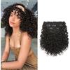 FLUFYMOOZ Extension per capelli con clip, 25,4 cm, 100% pura seta proteica, capelli corti e ricci, ondulati, extension con clip, capelli morbidi e naturali, da donna, colore marrone cioccolato scuro