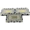POKER CHIP SHOP 10 x Poker Casino Placche di plastica numerate 74 x 44 mm 32 grammi 1000 in bianco