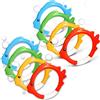 Aquadelos X8 Giochi per Piscina - Anelli da Immersione a Forma di Pesce 12 cm - Giochi Acquatici Colorati e Sicuri per Allenamento Nuoto, Tuffi e attività in Acqua