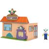 Jakks Pacific The Simpsons - Krusty Burger Playset con Action Figure di Krusty in scala 6 cm, Caratteristiche Interattive, Estremamente Dettagliato