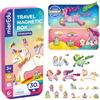 MierEdu Magnetspielbox per Bambini Unicorno dai 3 Anni - Libro Magnetico con 36 Parti & 2 Scene - Gioco Magnetico per Ragazze & Ragazzi - Ideale Gioco da Viaggio per Auto, Aereo & Treno - Regalo per