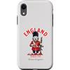 Dogs & Coffee Designs Custodia per iPhone XR Dolce Divertente Bobtail Cane Londra KING'S GUARD Bandiera Inghilterra