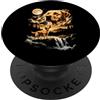 Funny Labrador Retriever Lover Gifts Acc Labrador Retriever che ulula alla luna PopSockets PopGrip Adesivo