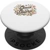 Cresci con il caffè Floral Aesthetic Co Cresci con il caffè, regalo per gli amanti della caffeina PopSockets PopGrip Adesivo