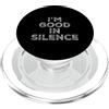 Funny Talk Quotes I Talk When Needed Tal I'm Good In Silence Testo Persone divertenti Citazioni parlanti divertenti PopSockets PopGrip per MagSafe