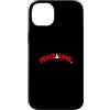 Matching Red Color Graphic Tee Custodia per iPhone 14 Plus Colore Rosso PEACE&LOVE. Red Graphic