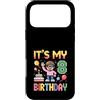 Retro Pixel Gamer Birthday Boys Apparel Custodia per iPhone 17 Pro Max 8 ° compleanno ragazzo retrò videogioco 8 anni Pixel Art