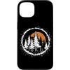 Nature Lover Outdoor Forest Wildlife Tre Custodia per iPhone 13 Foresta Cerchio Tramonto Natura All'aperto Wildlife Vintage Woods