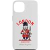 Dogs & Coffee Designs Custodia per iPhone 13 Dolce Divertente Bobtail Cane Londra KING'S GUARD Bandiera Inghilterra