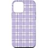Aesthetic Pattern Co Custodia per iPhone 12 mini A quadretti lilla e lavanda