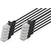 DIGITUS Cavo LAN Cat 6 - 3,0 m - 1 Gbit/s - 10 pezzi - U-UTP non schermato - Slim AWG 32/7 - PoE+ - LSZH - 250 MHz - Cavo di rete RJ45 - Nero