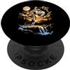 Funny Siberian Husky Lover Gifts Accesso Husky siberiano che ulula alla luna PopSockets PopGrip Adesivo
