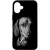 Cigarette Funny Dachshund Dog Smoking Me Custodia per iPhone 16 Plus Dachshund Smoking Cigarette Vintage Bassotto Cane Meme divertente