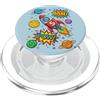 Little Galaxy Explorer Milestone Apparel 5° compleanno razzo nave astronauta spazio fumetto bambini ragazzi PopSockets PopGrip per MagSafe