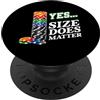 Funny Poker Graphic Gifts Card Game Fans Sì La dimensione conta Divertente Poker Chips Casino Gioco d'azzardo PopSockets PopGrip Adesivo