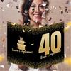 Dolplp! Biglietto Auguri Compleanno 40 Anni, Idea Regalo Biglietti Auguri Donna Uomo, Gadget la Decorazione di Regali per Feste di Compleanno, 40 Anni Biglietto di Happy Birthday