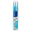 Pilot Pen 2261010 F - Refill FRIXION Ball, spessore 0.7 mm, 3 pezzi, Azzurro, blue, turquoise