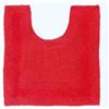 HOMESCAPES Tappetino contorno WC in cotone, tappetino per WC e lavabo 50x55 cm, tappetino da bagno rosso