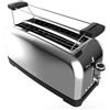 Cecotec Tostapane Verticale Toastin' Time 1500 Inox, 1500W, Doppia fessura lunga e fessura larga 3,8cm, Barre Superiori, Acciaio Inossidabile, Spegnimento e Pop-up Automatico, Raccoglibriciole