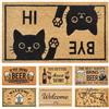 LUA VIKA Zerbino ingresso esterno simpatico - Hi Bye gatto - 40x70 cm - tappeto ingresso esterno casa - zerbino cocco - zerbini divertenti, moderni e originali