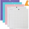 JRSHIRLEYLTD 5 Pezzi Tappetino taglio Silhouette 4/3/2/1,Cutting Mat Varietà Adesive Antiscivolo Set,30,5 x 30,5 cm Tappetino Taglio Ricambio Quadrato,Adesivo Tappeto Taglio,per Silhouette