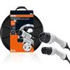 OSRAM BATTERYcharge 7PIN | 3PHASE | Cavo di ricarica da 16 AMP per veicoli elettrici e ibridi plug-in, tipo 2 a tipo 2, 11 kWh, lunghezza cavo 5 m