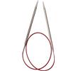 CHIAOGOO Rosso, Ferri da Maglia circolari in Acciaio Inox, 40 cm, 4 mm, 3,5 mm, Altri, Multicolore