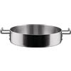 Alessi Convivio DC102/28 - Casseruola Bassa a Due Manici in Trilamina di Design, Adatta a Induzione, in Acciaio Inossidabile e PVD con Fondo in Acciaio Magnetico, 28 cm, Satinata