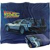 Trevco Back To The Future Delorean Coperta super morbida al tatto setoso - 152 x 127 cm