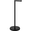 DAWNER Portarotolo per carta igienica autoportante, in acciaio inox, antiruggine, con contenitore, base piatta stabile e pesante, per appartamento, bagno, cucina, finitura nera opaca, 61 cm