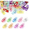 Vonsera 100 Pezzi Clip da Cucito, Mollette per Cucito Fai Da Te, Mollette di Fissaggio Clip Per Quilting Multiuso Acciaio Piccole Plastica Trasparente per Cucire Quilting Rilegatura Set Cucito