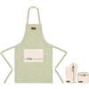 THUN Set presina, guantone, grembiule con scatola, 100% cotone, imbottitura 100% poliestere, fodera in tessuto TNT, Collezione Country Bloom, 19,5 x 19,5 cm