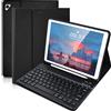 SOPPY Custodia con tastiera Bluetooth per iPad 6a/5a generazione (2017-2018), iPad Pro 9.7, iPad Air 1-2, tastiera wireless staccabile con portamatite, custodia protettiva sottile, ricaricabile USB-C,